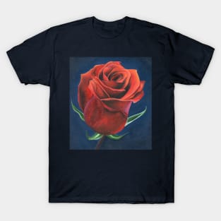 Pretty red painted acrylic rose T-Shirt